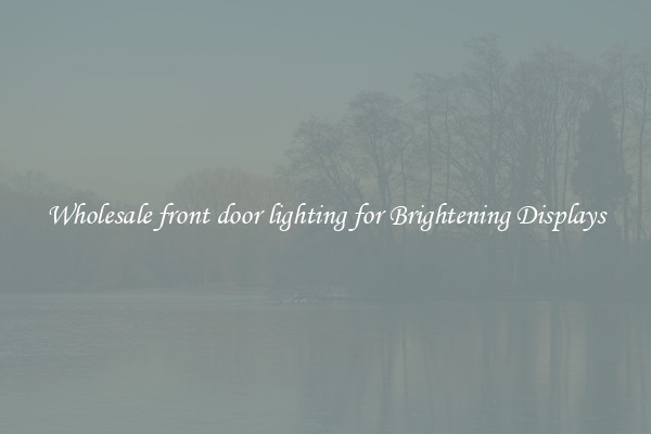 Wholesale front door lighting for Brightening Displays