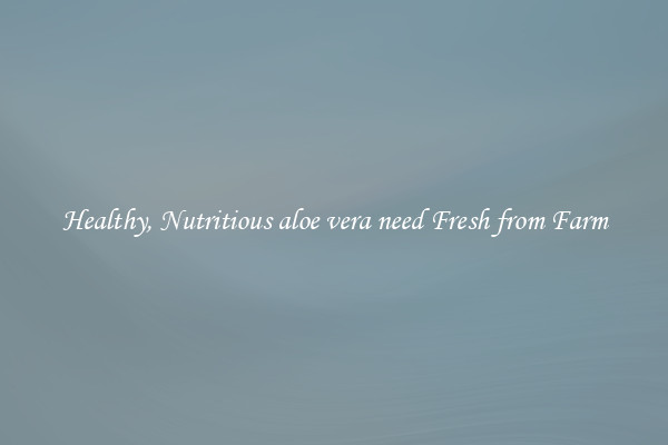 Healthy, Nutritious aloe vera need Fresh from Farm
