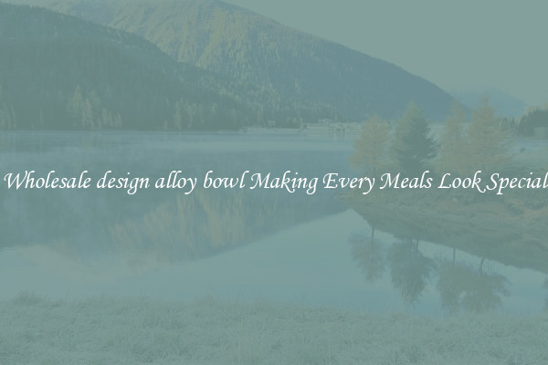 Wholesale design alloy bowl Making Every Meals Look Special