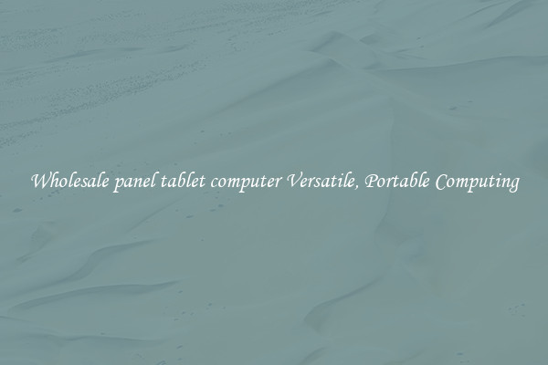 Wholesale panel tablet computer Versatile, Portable Computing