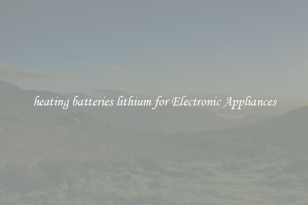 heating batteries lithium for Electronic Appliances