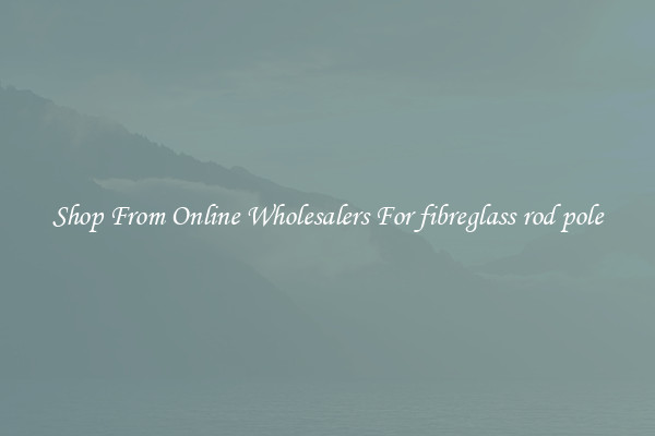 Shop From Online Wholesalers For fibreglass rod pole