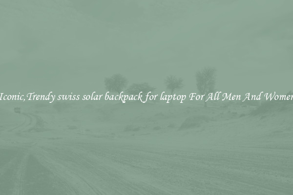 Iconic,Trendy swiss solar backpack for laptop For All Men And Women