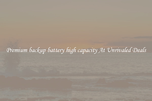 Premium backup battery high capacity At Unrivaled Deals