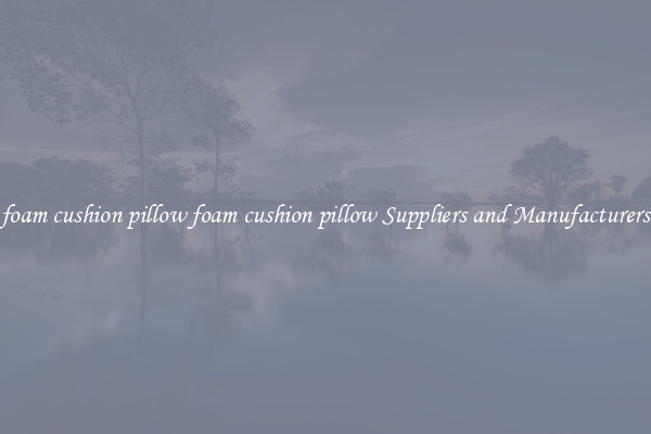 foam cushion pillow foam cushion pillow Suppliers and Manufacturers